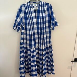 Blue and White Checkered Dress